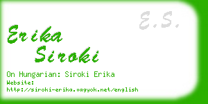 erika siroki business card